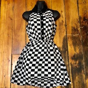 Rhpsody checkered dress black and white!